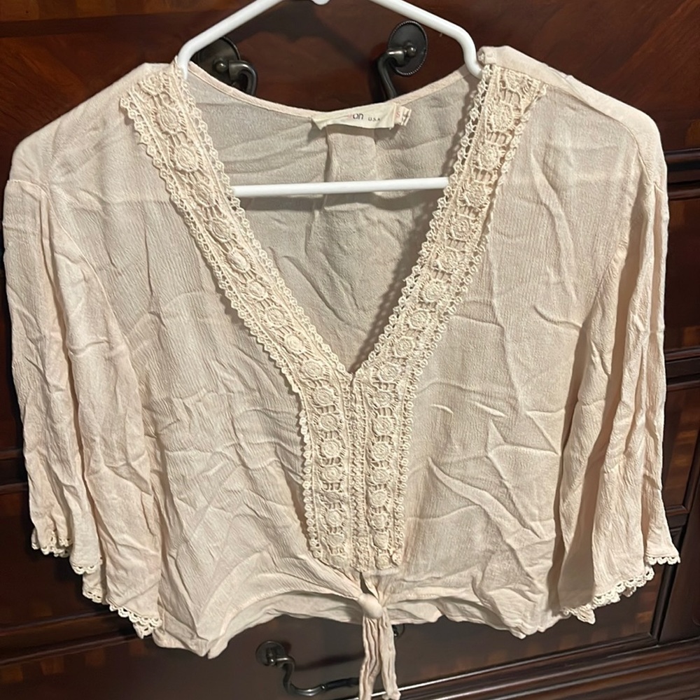 Cream Flared Southern Style Top